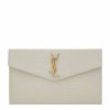 Women * | Flash Sale Saint Laurent Croc-Embossed Uptown Envelope Pouch 9207 Pouches