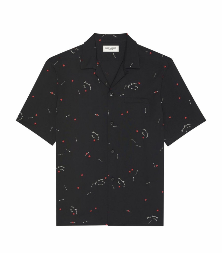 Men * | Brand New Saint Laurent Printed Shirt 1068 Casual Shirts