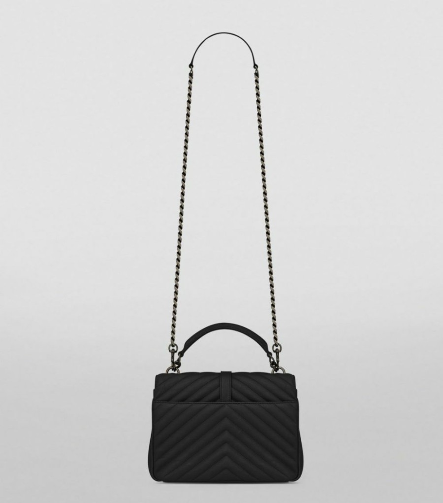 Women * | Coupon Saint Laurent 1000 Mg Collge M Calf Qlt Top Handle Bags