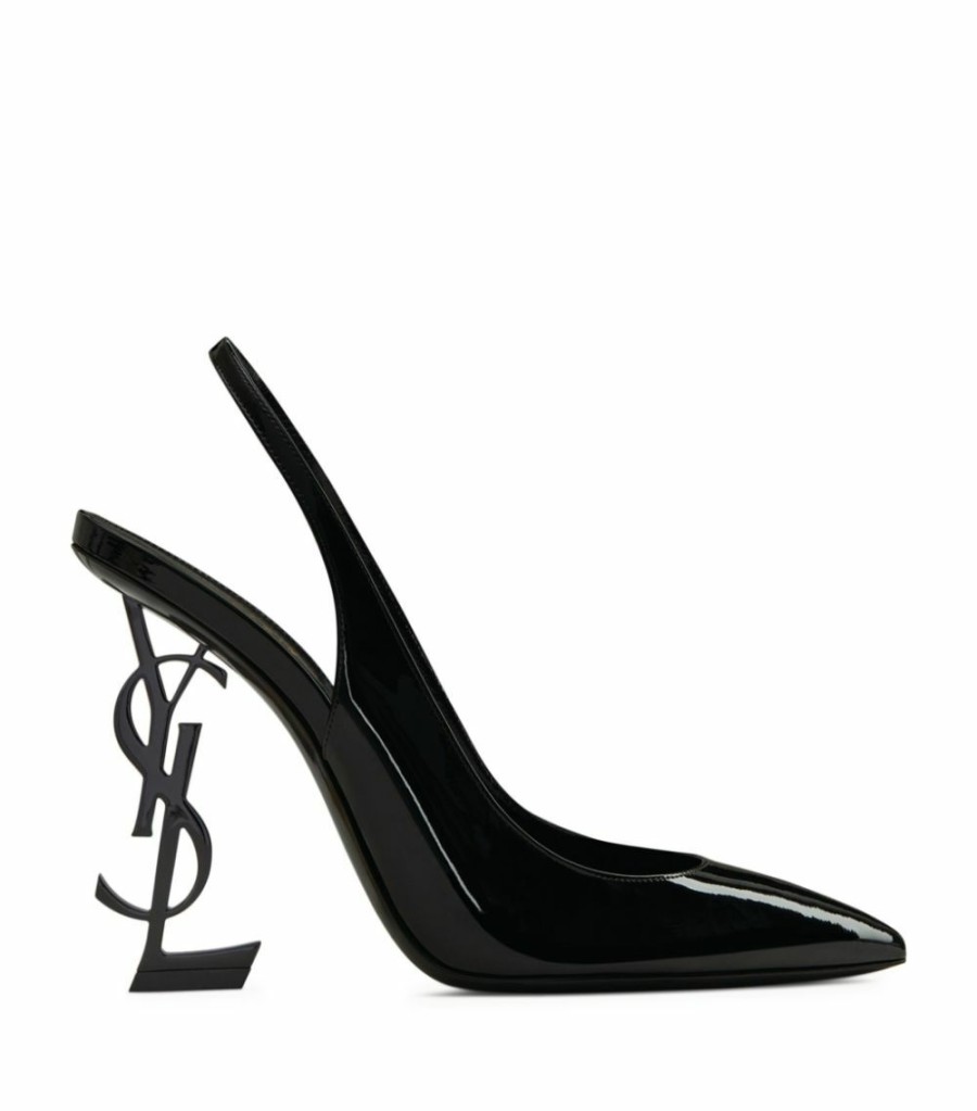 Women * | Best Reviews Of Saint Laurent Opyum Slingback Pumps 110 1000 Slingback Heels