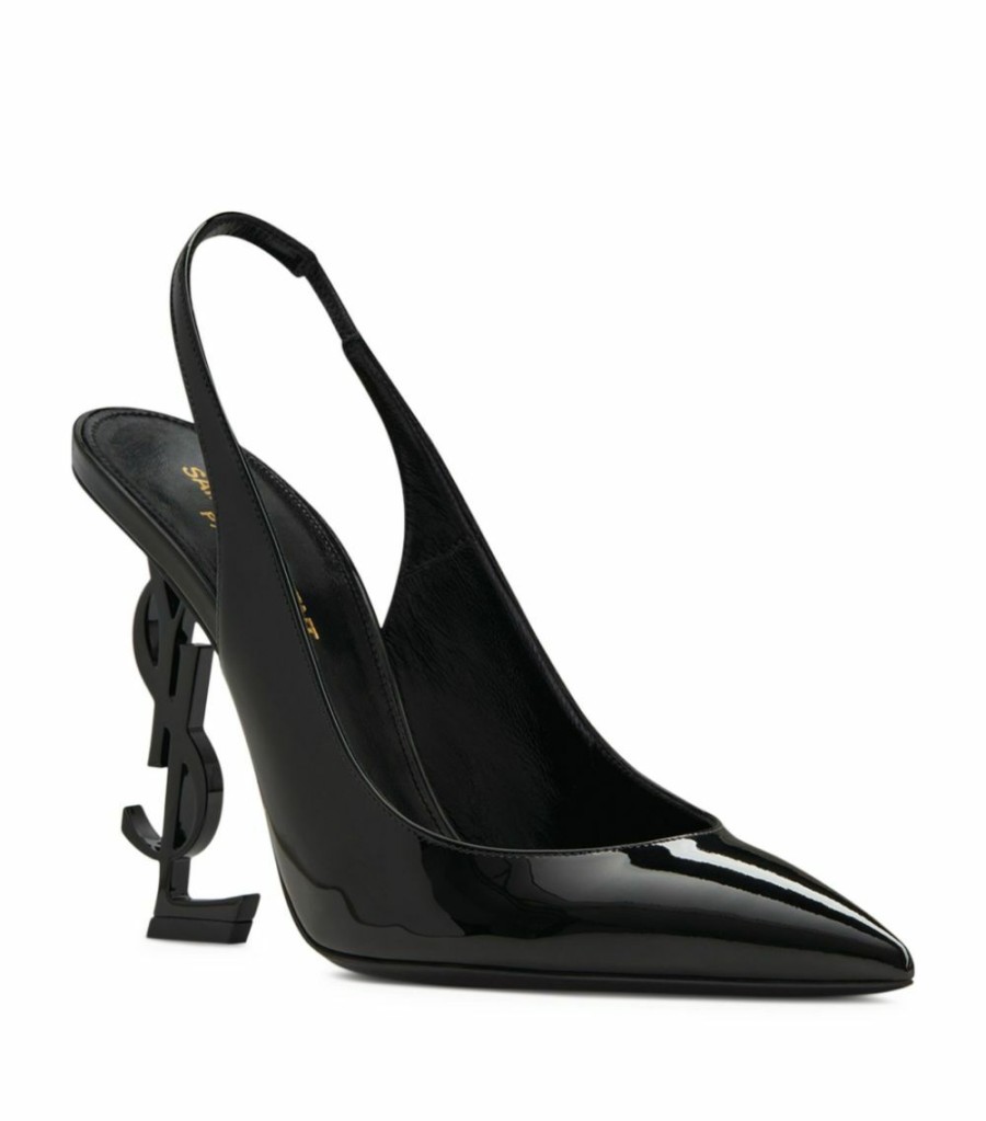 Women * | Best Reviews Of Saint Laurent Opyum Slingback Pumps 110 1000 Slingback Heels