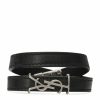 Jewellery & Watches * | Brand New Saint Laurent Monogram Leather Wrap Bracelet 1000 Bracelets