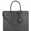 Women * | New Saint Laurent Baby Sac De Jour Croc-Embossed Tote Bag 1112 Tote Bags