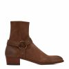 Men * | Discount Saint Laurent Suede Wyatt Harness Boots 2749 Chelsea Boots