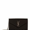 Women * | Best Pirce Monogram Saint Laurent Matelasse Chain Wallet 1000 Crossbody Bags