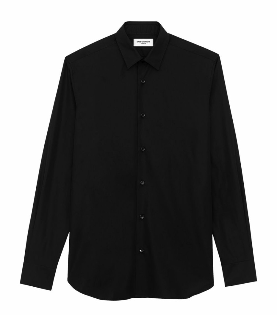 Men * | Best Reviews Of Saint Laurent Classic Cotton Shirt 1000 Casual Shirts