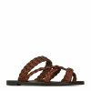 Men * | Top 10 Saint Laurent Leather Neil Multi Strap Slides 9808