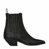 Women * | Promo Saint Laurent Leather West Chelsea Boots 40 1000 Ankle Boots