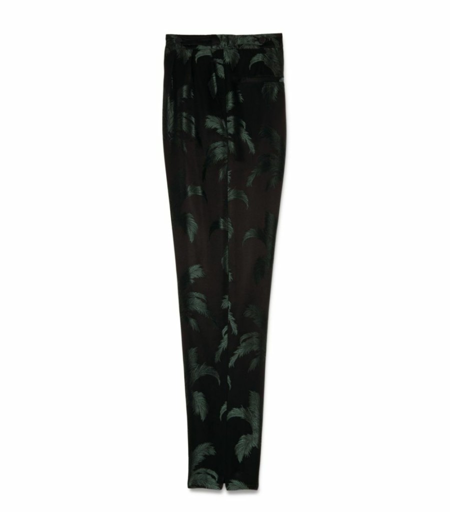 Men * | Best Sale Saint Laurent Jacquard Trousers 4070 Tailored Trousers