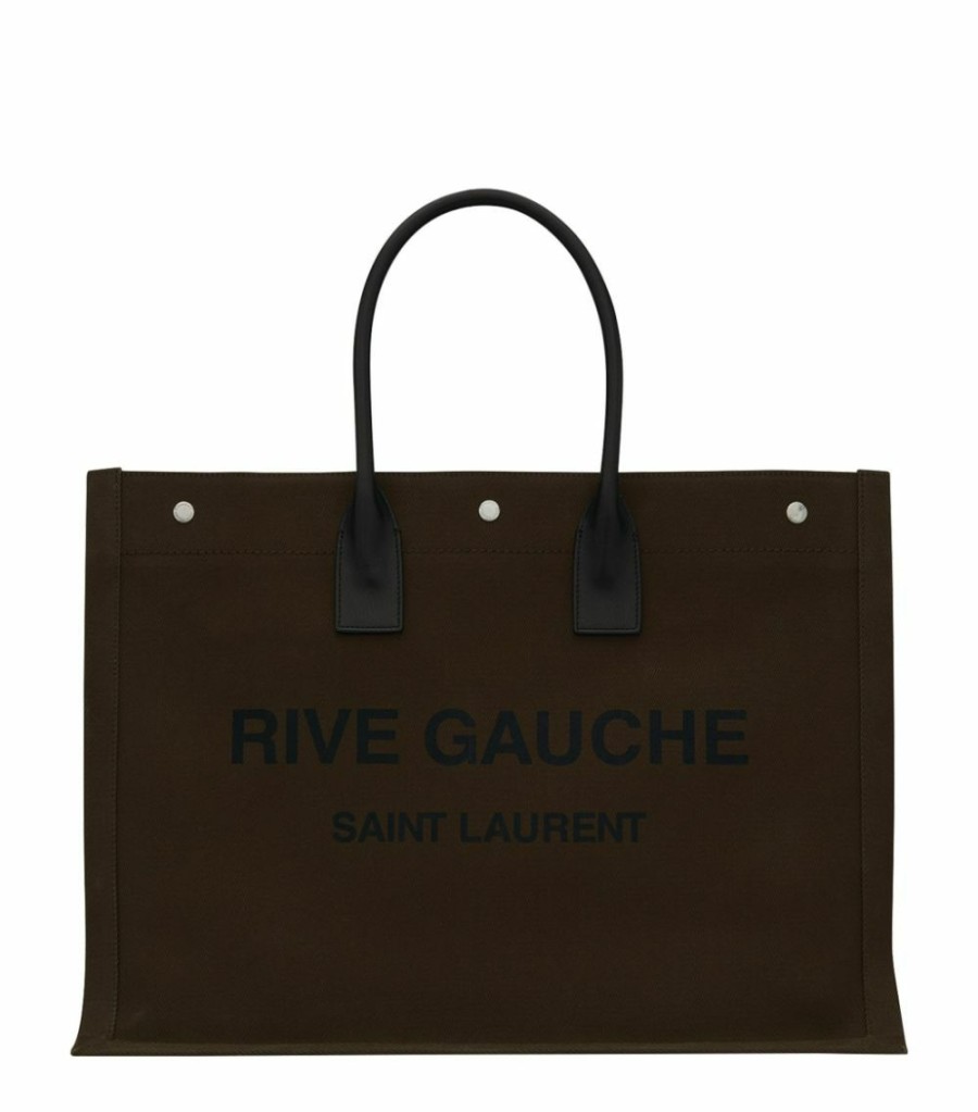 Men * | Buy Saint Laurent Large Rive Gauche Tote Bag 2463 Messenger Bags