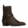 Men * | Cheapest Saint Laurent Leather Wyatt Harness Boots 6023 Chelsea Boots