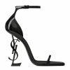 Women * | Best Reviews Of Saint Laurent Leather Opyum Sandals 110 1000 Heel Sandals