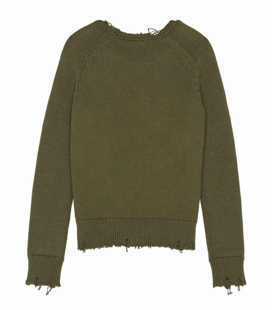 Men * | Brand New Saint Laurent Distressed Sweater 1340 Jumpers