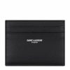 Men * | Outlet Saint Laurent Grained Leather Card Holder 1000 Cardholders