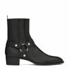 Men * | Best Reviews Of Saint Laurent Leather Wyatt Harness Boots 40 1000 Chelsea Boots