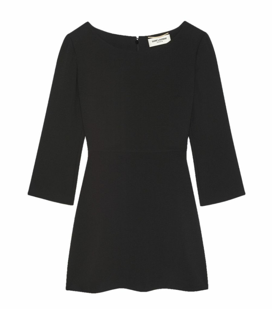 Women * | Budget Saint Laurent Flared Mini Dress 1000 Little Black Dresses