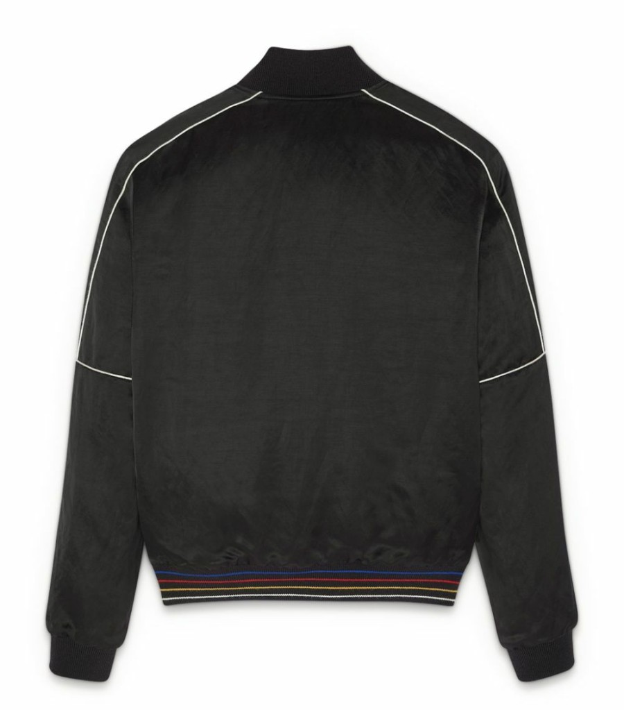 Men * | Best Deal Saint Laurent Embroidered Bomber Jacket 1000 Bomber Jackets