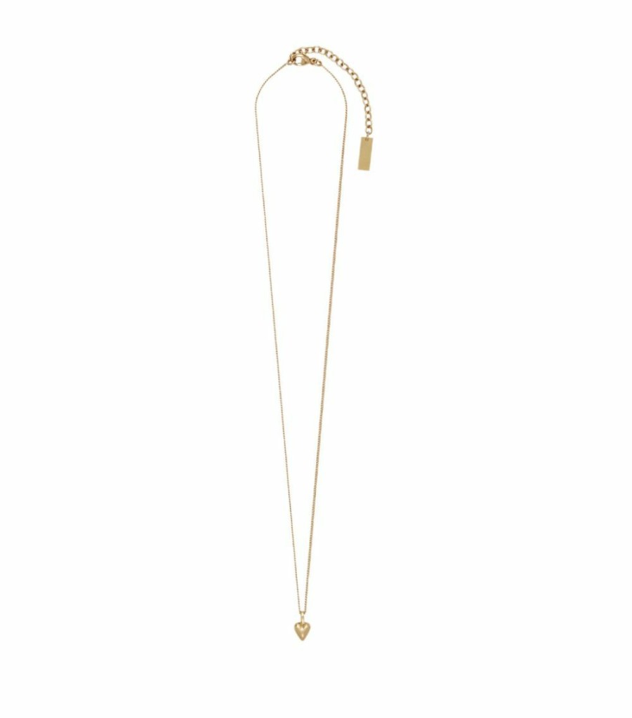 Jewellery & Watches * | Budget Saint Laurent Gold-Tone Heart Necklace 8060 Necklaces