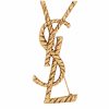 Jewellery & Watches * | Coupon Saint Laurent Opyum Ysl Twisted Brooch 8060 Brooches