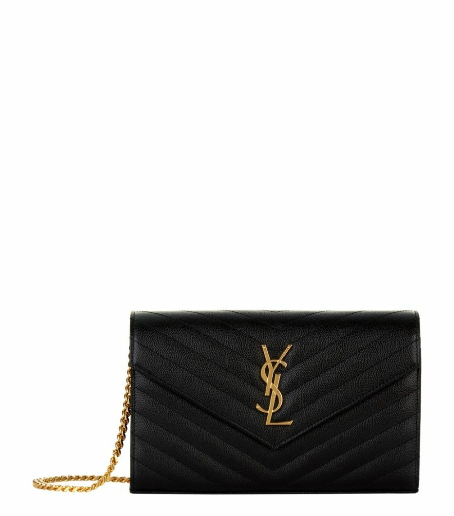 Women * | Top 10 Monogram Saint Laurent Matelasse Chain Wallet 1000 Shoulder Bags