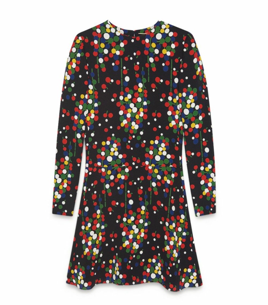 Women * | Cheap Saint Laurent Confetti Print Mini Dress 1872 Mini Dresses