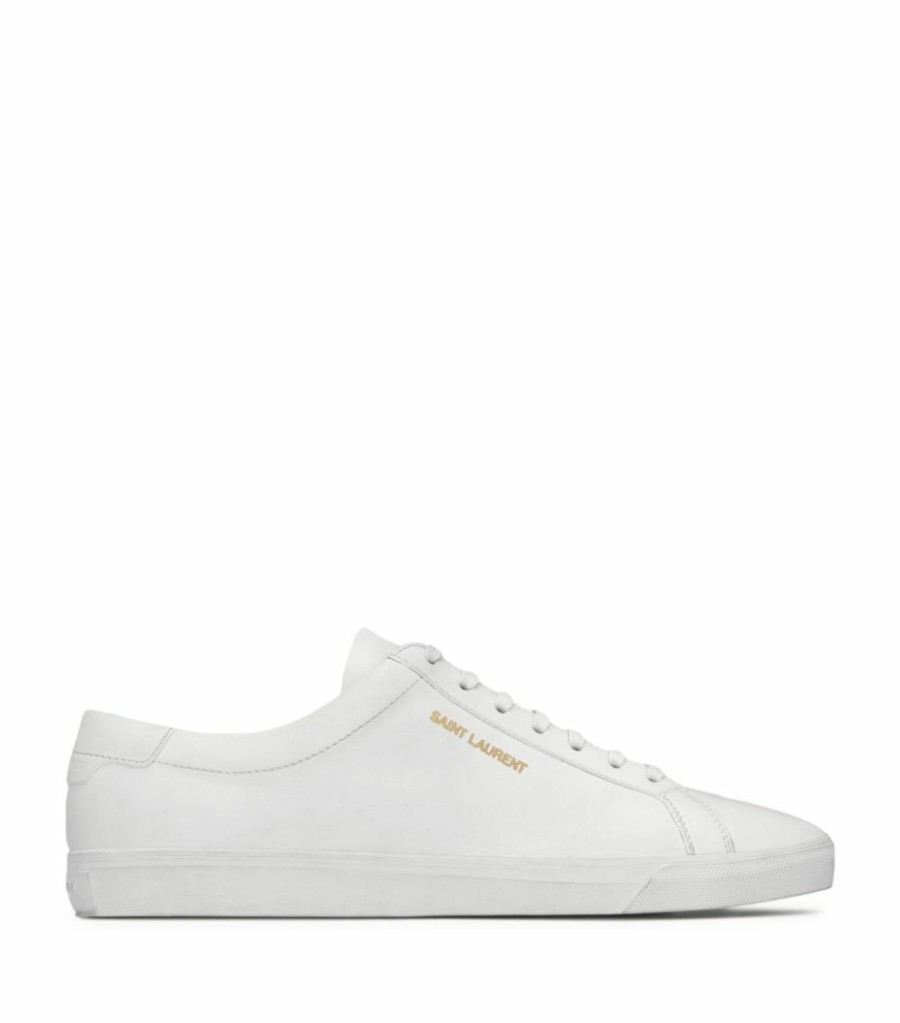 Women * | Outlet Saint Laurent Leather Andy Sneakers 9030 Low-Top Sneakers