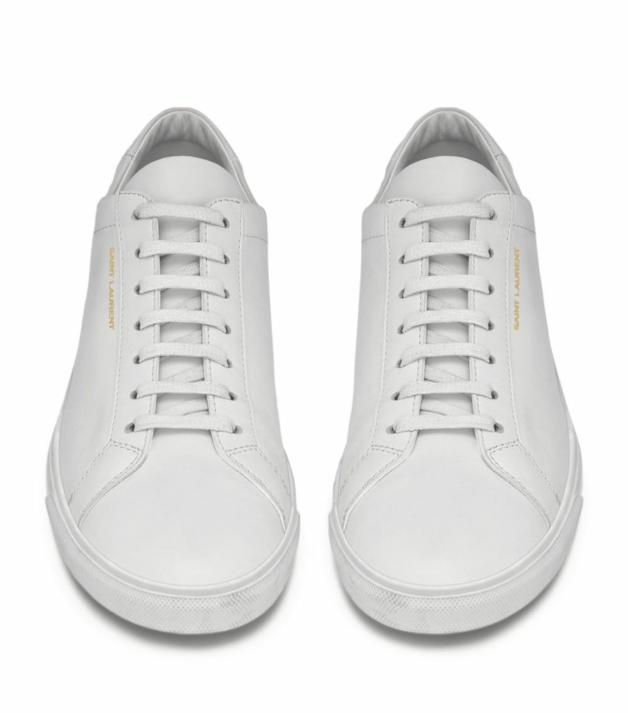 Women * | Outlet Saint Laurent Leather Andy Sneakers 9030 Low-Top Sneakers