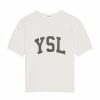 Women * | New Saint Laurent Logo Vintage T-Shirt 9766 T-Shirts