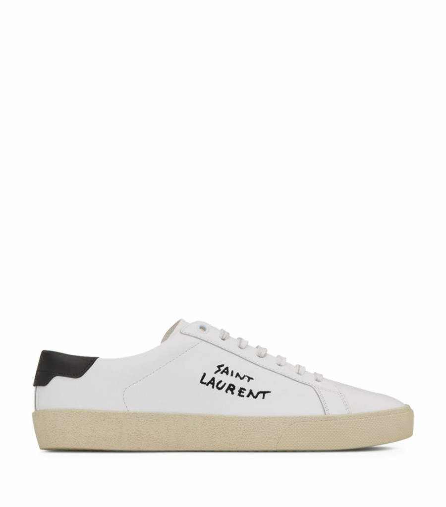 Men * | Budget Saint Laurent Leather Court Classic Andy Sneakers 9061 Slip-On Sneakers