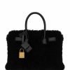 Women * | Brand New Saint Laurent Sac De Jour Shearling Tote Bag 1000 Shoulder Bags