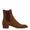 Men * | Hot Sale Saint Laurent Leather Wyatt Chelsea Boots 2635