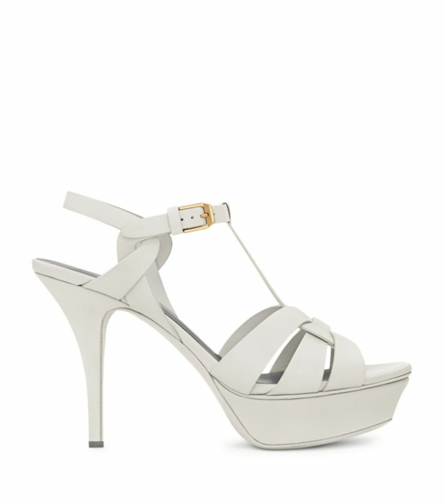 Women * | Coupon Saint Laurent Tribute Platform Sandals 75 9008 Heel Sandals