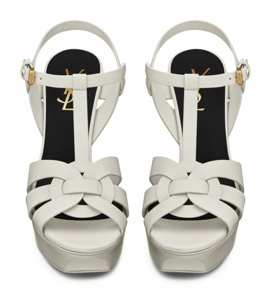 Women * | Coupon Saint Laurent Tribute Platform Sandals 75 9008 Heel Sandals