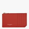 Women * | Brand New Saint Laurent Zipped Fragments Card Holder 7511 Card Holders