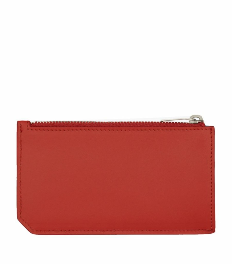 Women * | Brand New Saint Laurent Zipped Fragments Card Holder 7511 Card Holders