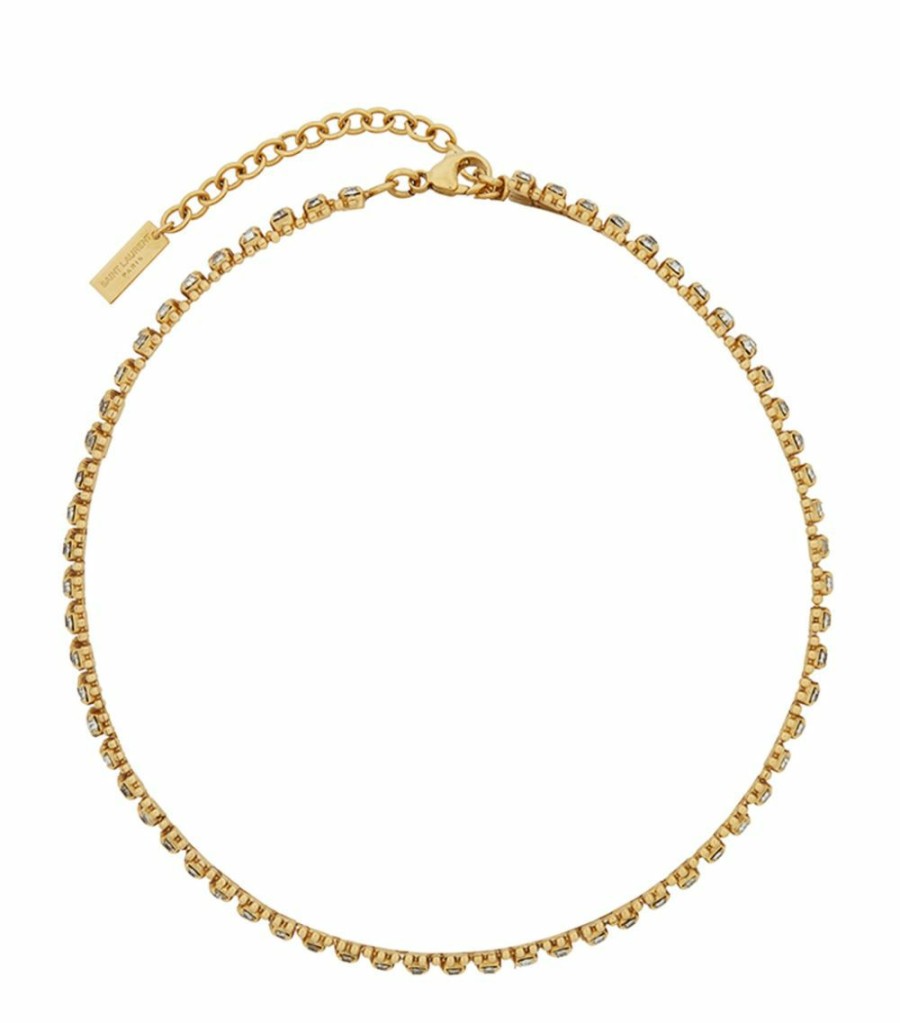 Jewellery & Watches * | Discount Saint Laurent Chainmail Choker Necklace 8056 Necklaces