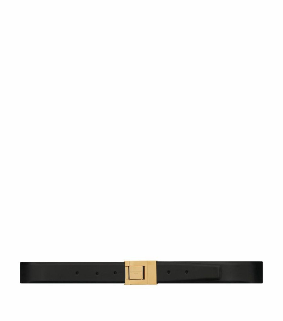 Women * | Buy Saint Laurent Leather Belt 1000 Belts