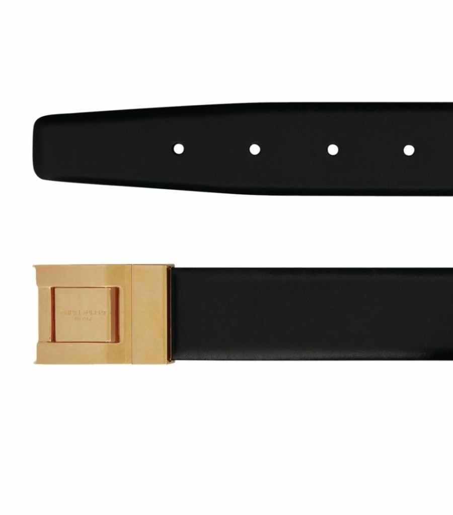 Women * | Buy Saint Laurent Leather Belt 1000 Belts