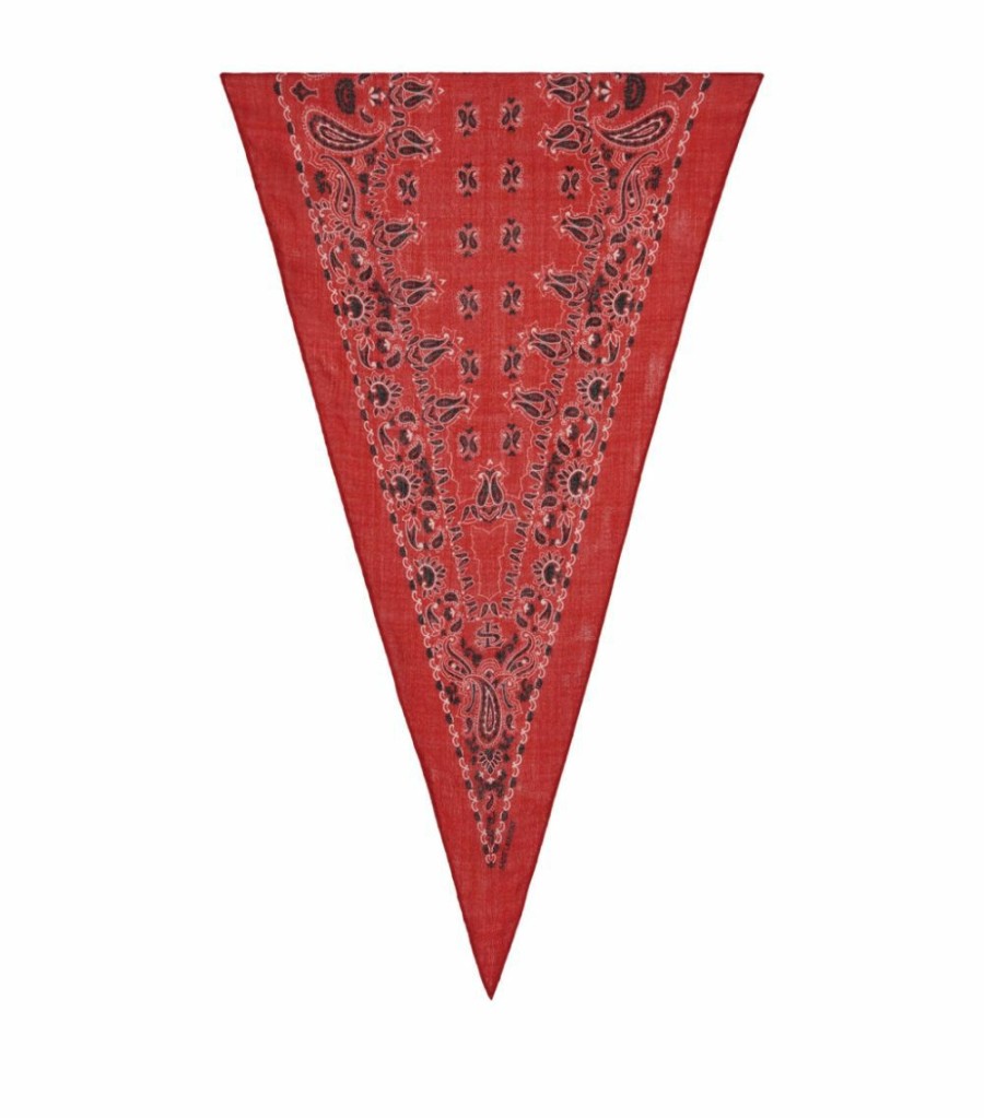 Women * | Deals Saint Laurent Paisley Bandana 6460 Scarves