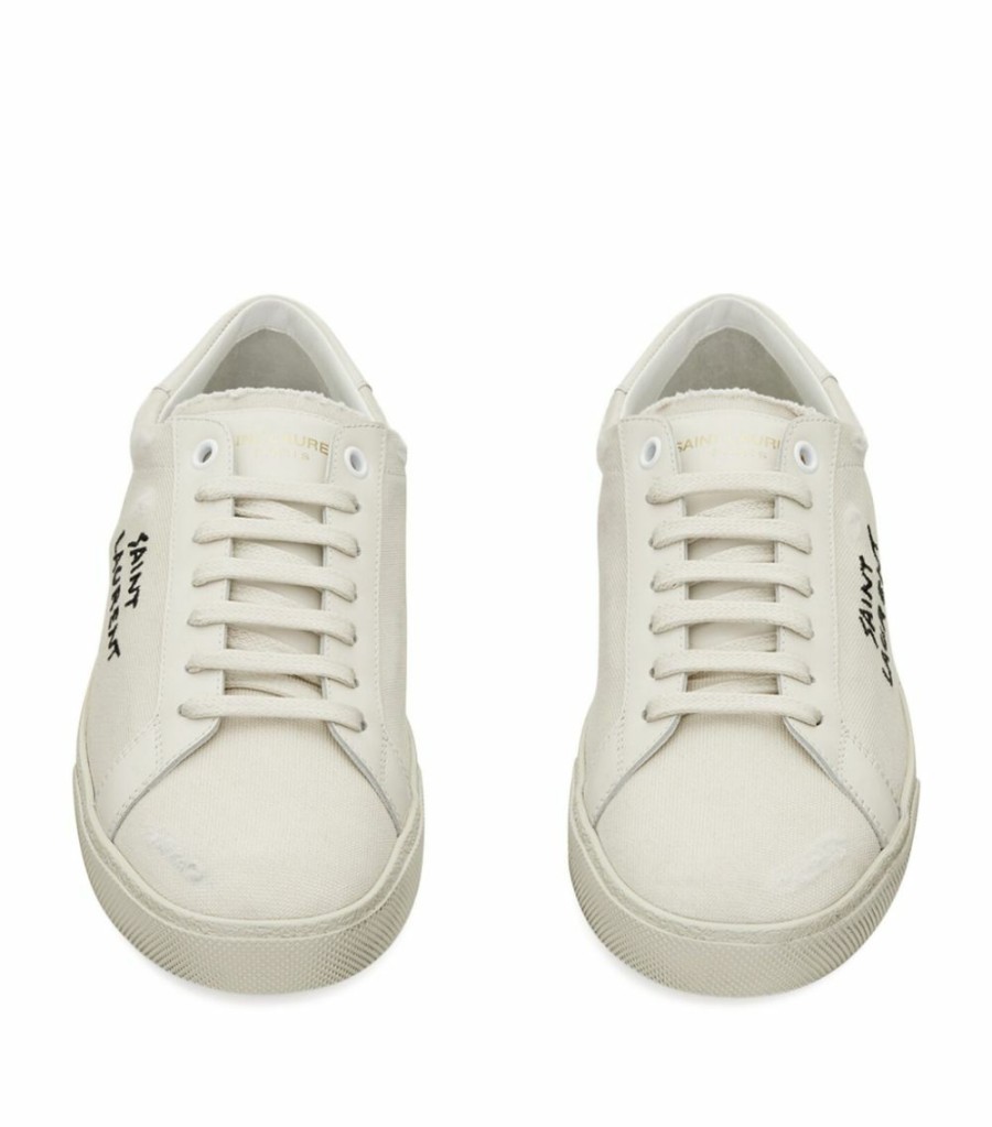 Men * | Best Deal Saint Laurent Canvas Court Classic Sl/06 Sneakers 9113 Low-Top Sneakers