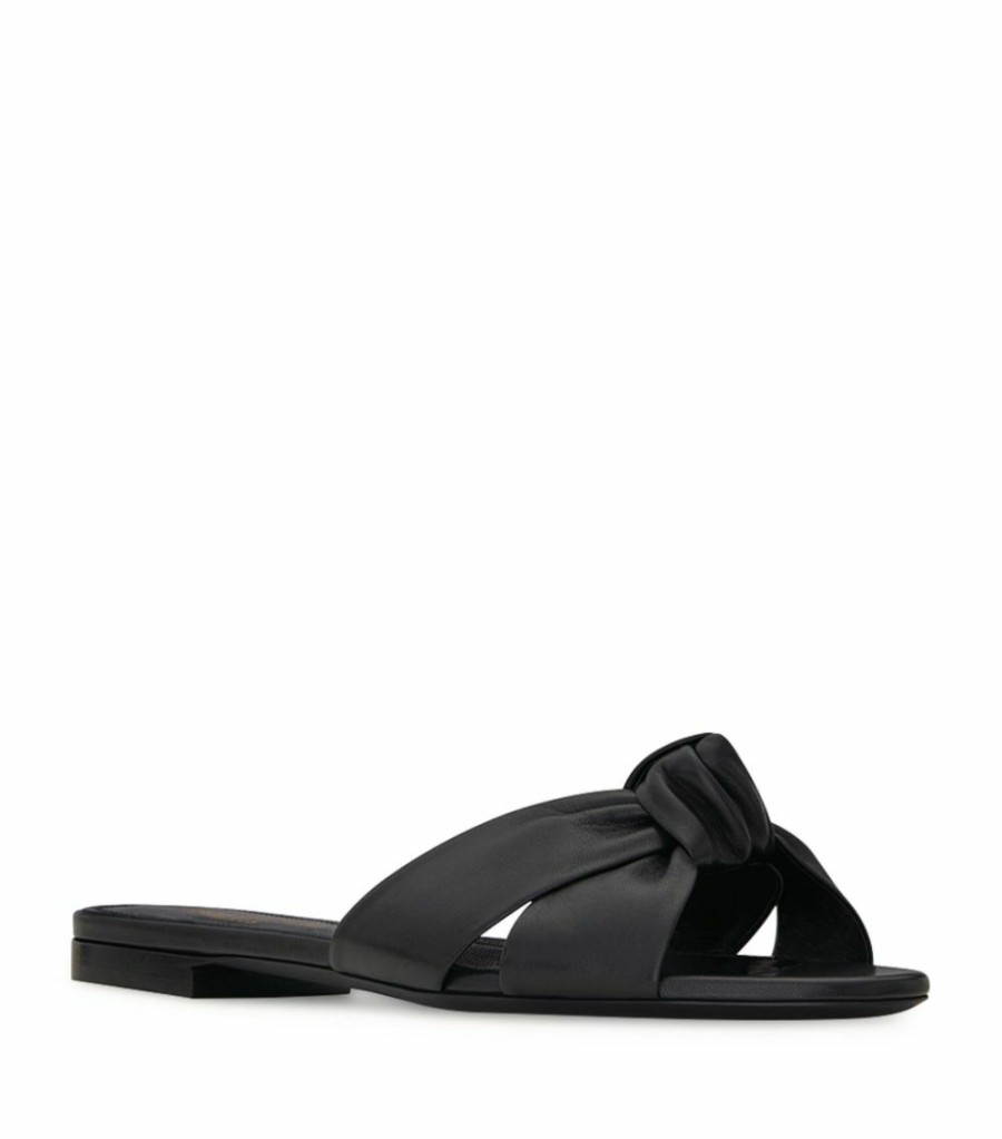 Women * | Best Deal Saint Laurent Bianca Flat Sandals 1000