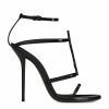 Women * | Outlet Saint Laurent Leather Cassandra Sandals 110 1000 Heel Sandals