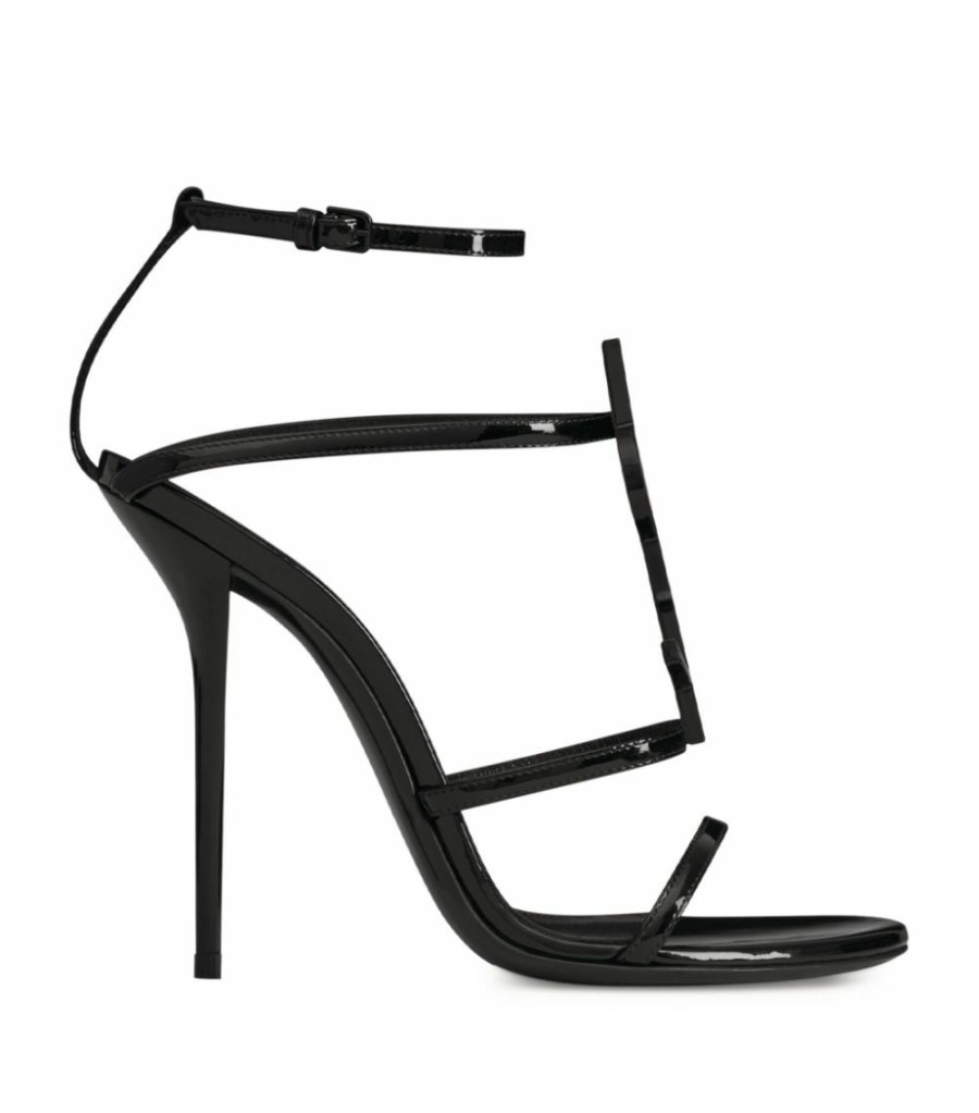 Women * | Outlet Saint Laurent Leather Cassandra Sandals 110 1000 Heel Sandals