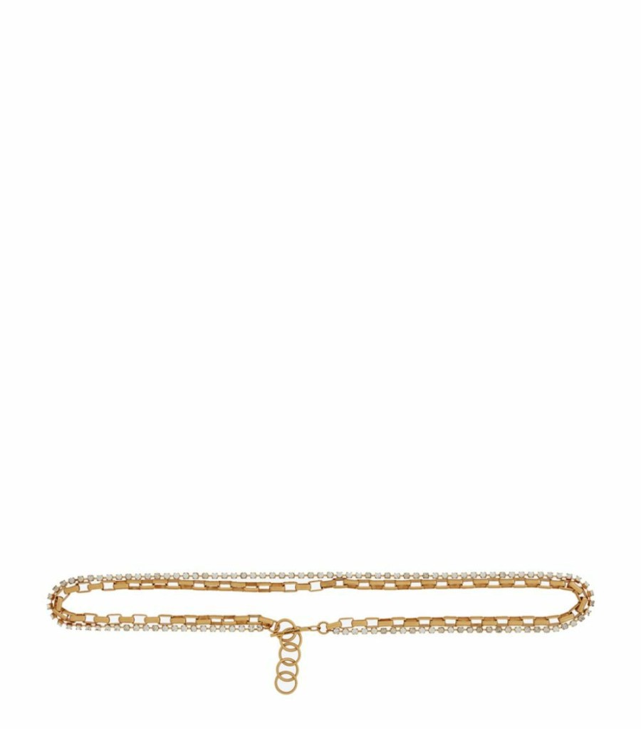 Women * | Discount Saint Laurent Chain-Link Belt 8892 Belts