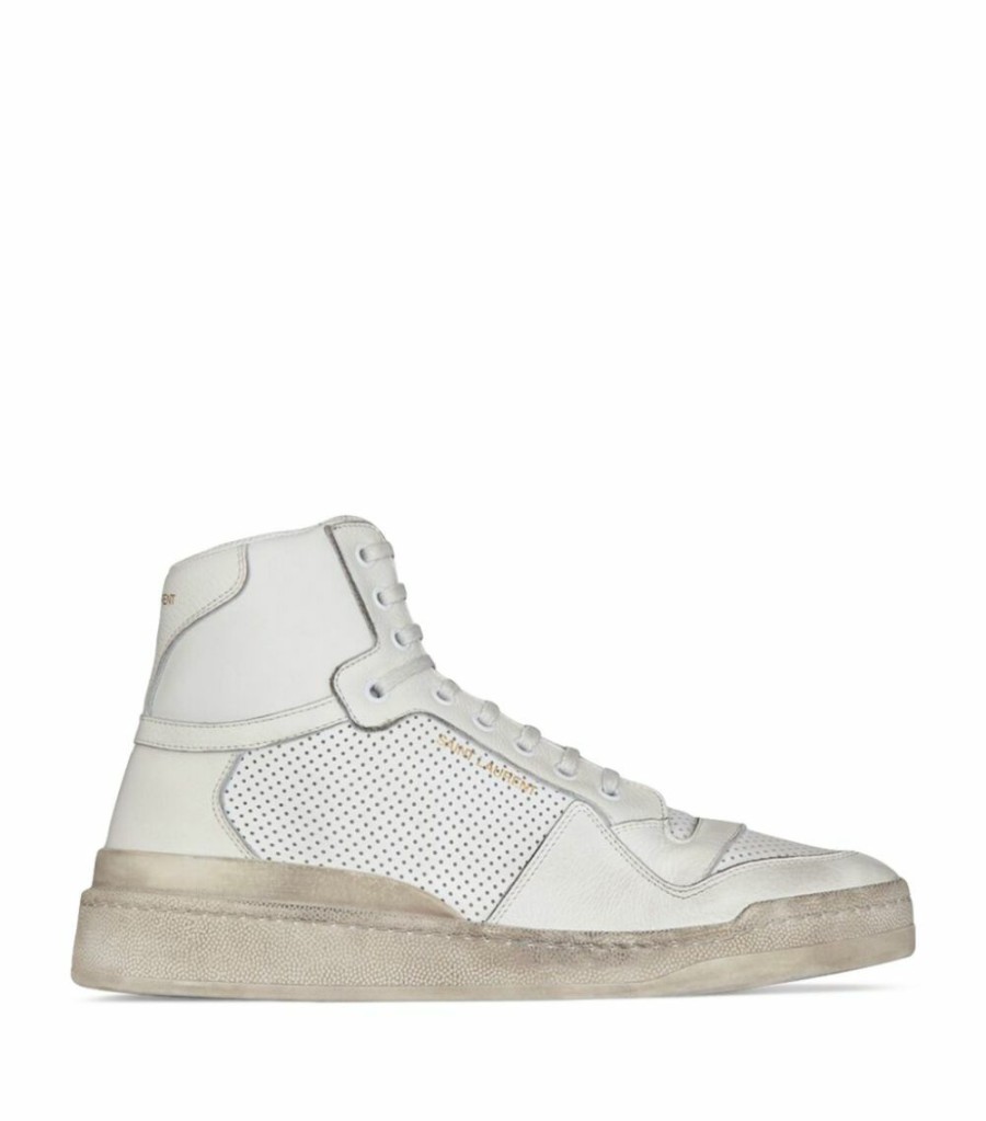 Men * | Outlet Saint Laurent Leather Sl24 Sneakers 9030 Low-Top Sneakers