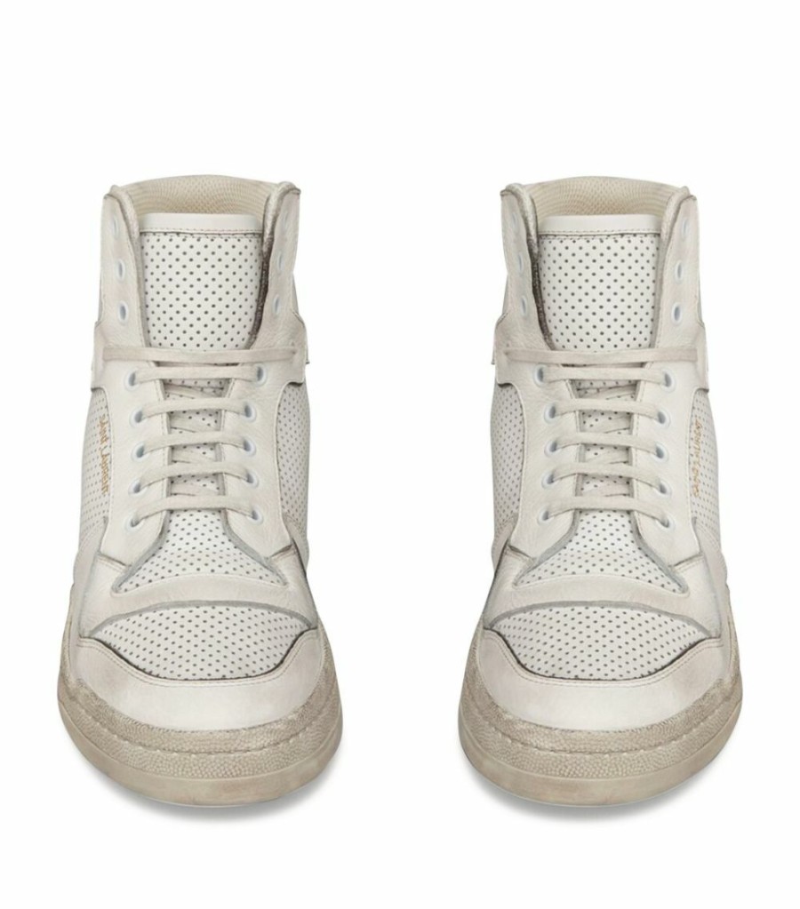 Men * | Outlet Saint Laurent Leather Sl24 Sneakers 9030 Low-Top Sneakers