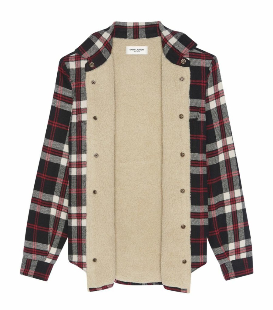 Men * | Deals Saint Laurent Check Western Shirt 6167 Casual Shirts