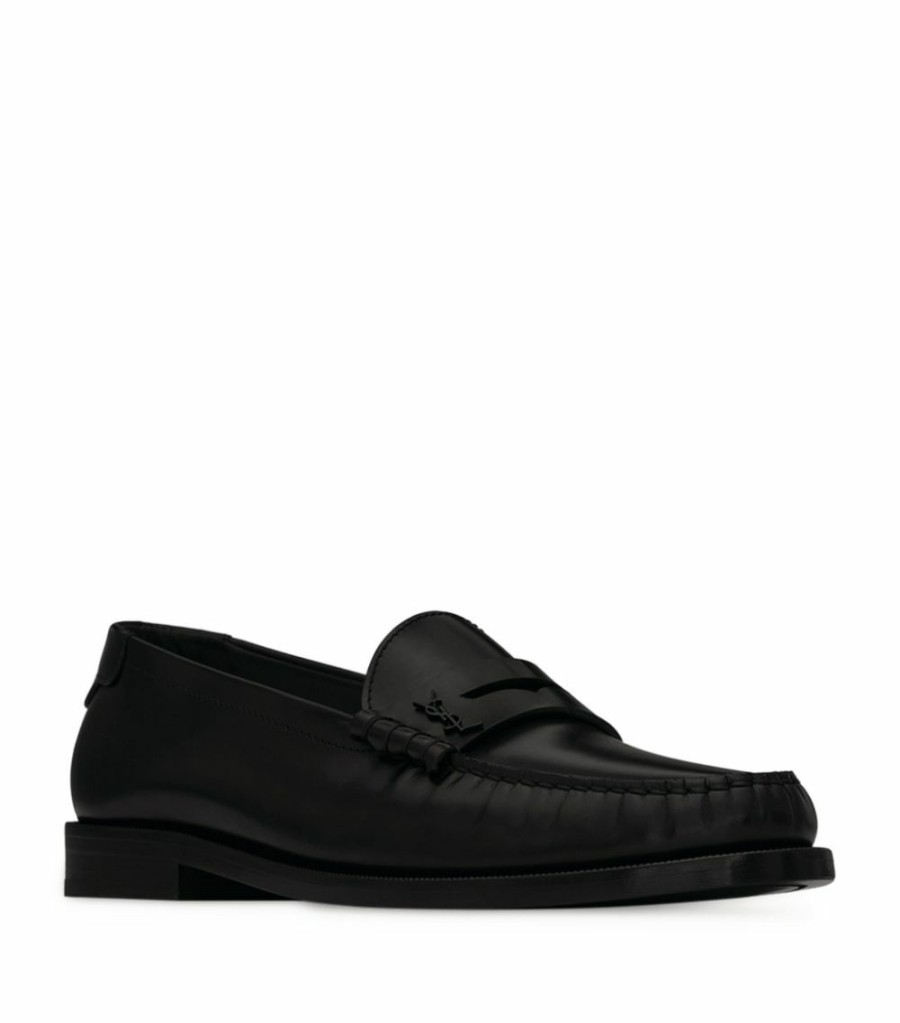 Women * | Wholesale Saint Laurent Leather Le Loafers 1000