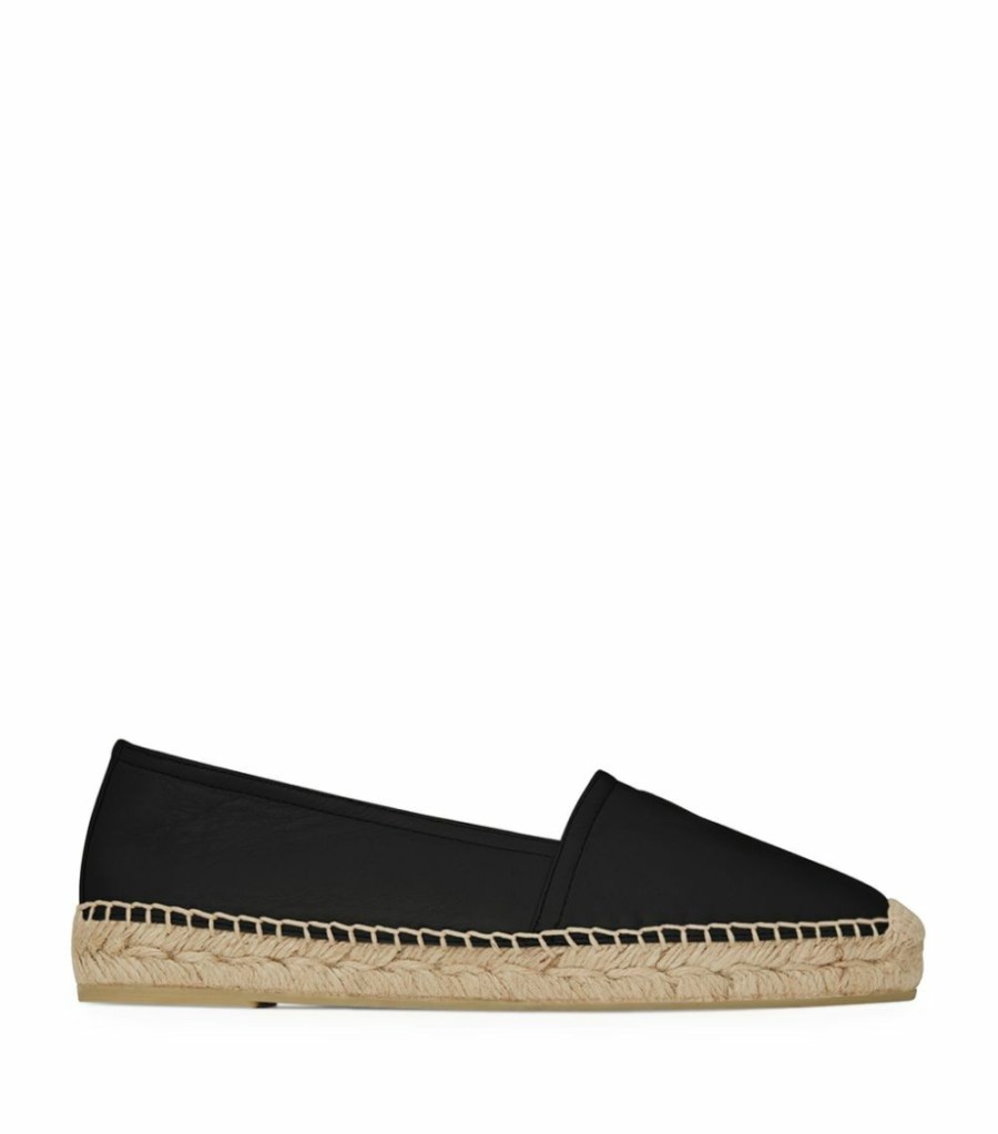 Women * | Buy Saint Laurent Leather Espadrilles 1000