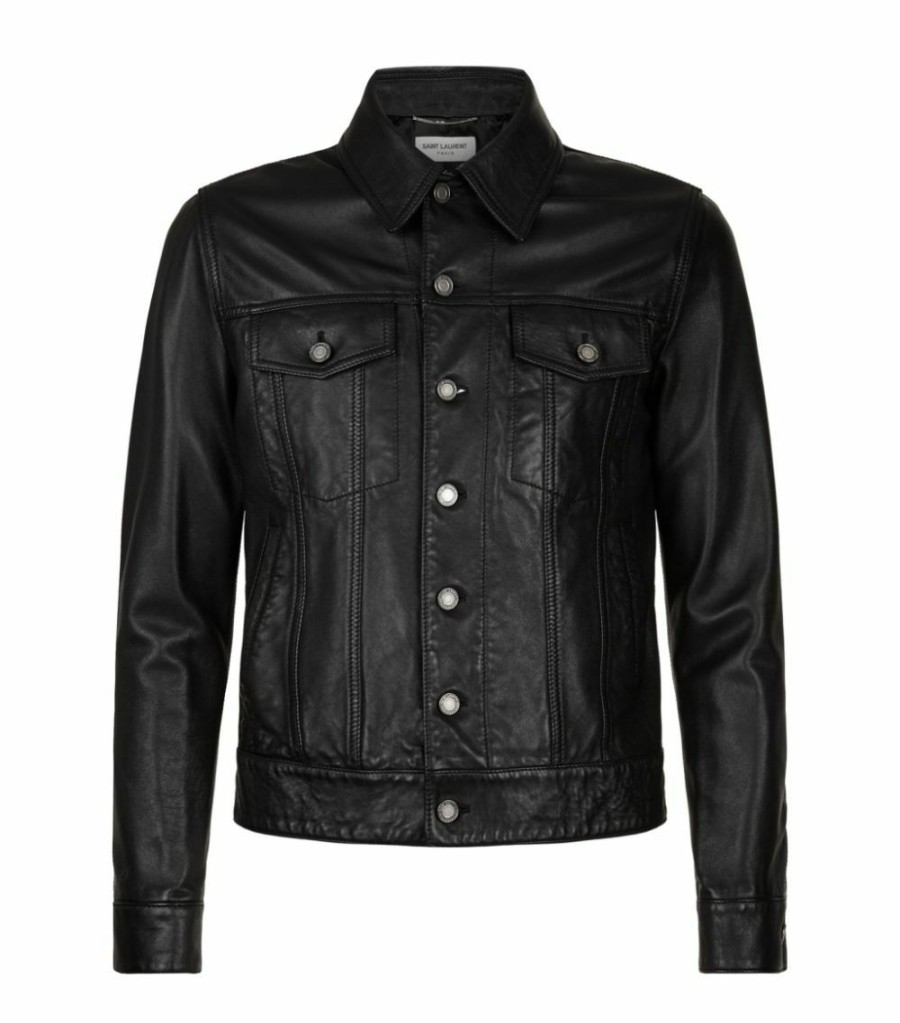 Men * | Discount Saint Laurent Leather Jacket 1000 Leather Jackets